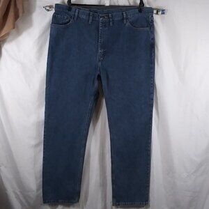 Wrangler jeans men's blue 100%cotton straight leg size 46x32